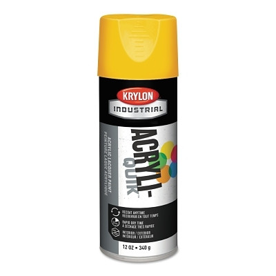 Krylon K01813A07 ACRYLI-QUIK Acrylic Lacquer Paint, 12 oz, Daisy Yellow, High Gloss