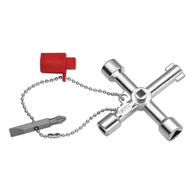 Knipex 001103 Control Cabinet Key, Silver