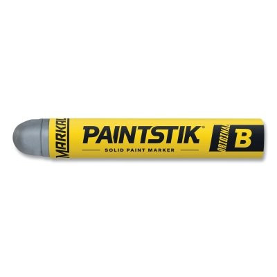 Markal 80230 Paintstik Original B Solid Paint Marker, 11/16 in dia, 4-3/4 in L, Gray
