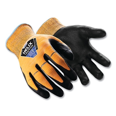 HexArmor 1092-L Helix 1092 Tear-Away Gloves, Nylon/Elastane, Large, Hi-vis Orange/Black