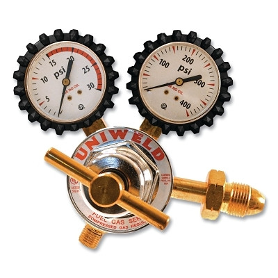 UNIWELD RUH8211G Single Stage Regulator - RUH82 Series, Acetylene, CGA 510, 2 to 15 psig Delivery, 3000 psig Inlet, with Protective Boots