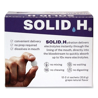 Medique 33064 Solid.H Electrolyte Round, Lemon-Lime Flavor, 12 Packets of 2 tablets