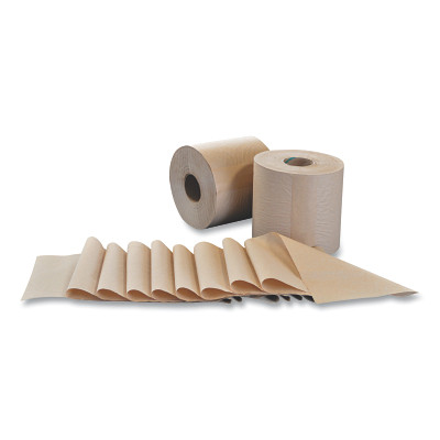 Harbor H1800N Hardwound Roll Towels, 7.9 in W x 800 ft L Roll, 1-Ply, Natural