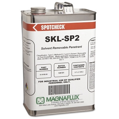 Magnaflux 01515535 Spotcheck SKL-SP2 Solvent Removable Penetrant, 1 gal, Can