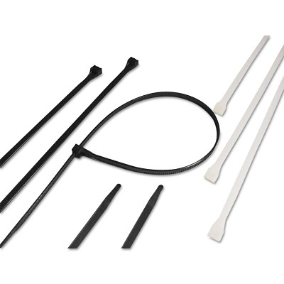 Gardner Bender 46408UVB Heavy-Duty Cable Ties, 120lb Tensile Strength, 8 in L, Black, 100 /Bag