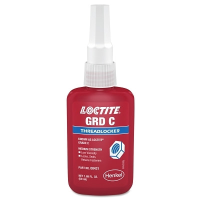 Loctite 195776 Grade C Threadlocker, 50 mL, Fluorescent Blue