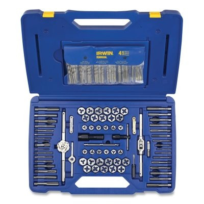 Irwin 26377DC 117-Pc Machine Screw/Fractional/Metric Tap & Hex Die and Drill Bit Deluxe Set