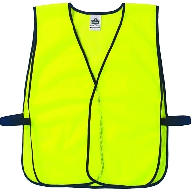Ergodyne 20020 GloWear Safety Vest, 8010HL, Non-Certified, Hook and Loop, One Size, Lime