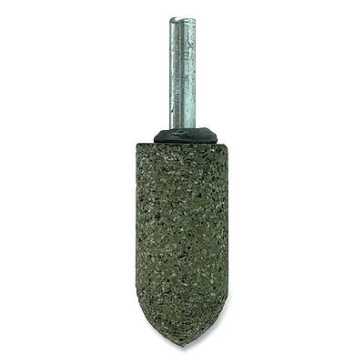 Weiler 68333 Tiger Mounted Point, 7/8 in dia x 1/4 in dia Shank x 1-1/2 in L Shank, 24 Grit, Zirconia Alumina, A11, 10 EA/BX
