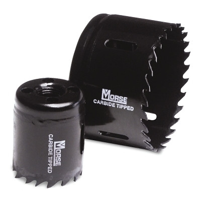 M.K. Morse MHST72 Carbide-Tipped Hole Saw, 4-1/2 in Cutting dia, 1-1/2 in Cutting Depth, Arbor Required (Sold Separately)