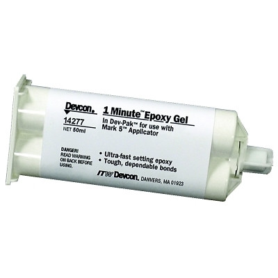 Devcon 14277 1-Minute Gel Epoxy, 50 mL, Dev-Pak, Amber