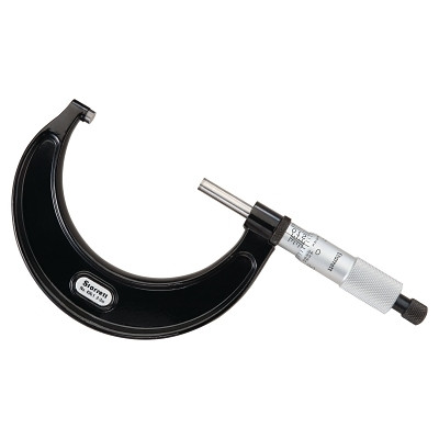 L.S. Starrett 68003 436.1 Outside Micrometer, 436.1XRL-2 Model, 1 in to 2 in Range, 0.001 in Graduation, Ratchet Thimble