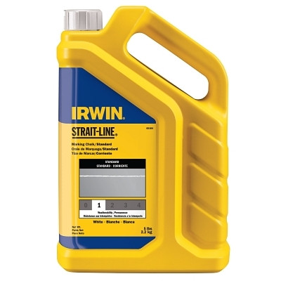 Irwin 65104 Strait-Line Standard Marking Chalk, 5 lb, Bottle, White