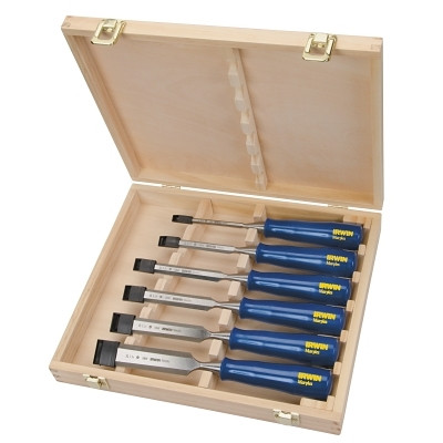 Irwin VISE-GRIP M444SB6N Marples Woodworking Chisels, 1/4; 3/8; 1/2; 5/8; 3/4; 1 in Cut
