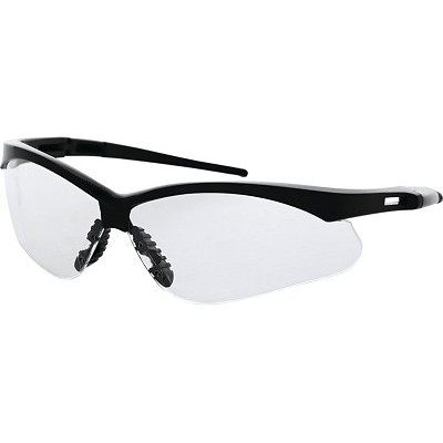 Majestic 85-2010CRA Wrecker Safety Glasses, Clear Anti-Fog Lens, Polycarbonate/Rubber Lens/Frame, Hard/Anti-scratch Coating, Black Frame