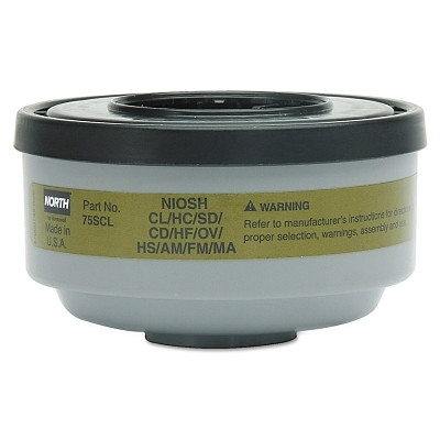 North by PIP 75SCL Defender Multi-Purpose Cartridge, Olive, used with 5500/7700 Half Masks, 5400/7600 Full Facepieces