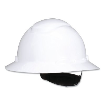 3M 7100240027 SecureFit Pressure Diffusion Ratchet Suspension w/UVicator Hard Hat and Cap, Full-Brim Hard Hat, White