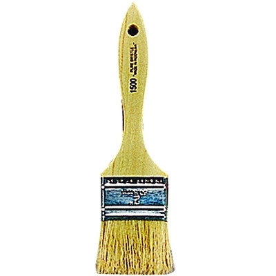 Linzer 15001 White Chinese Bristle Paint Brush, 5/16 in Thick x 1 in W, Wood Handle