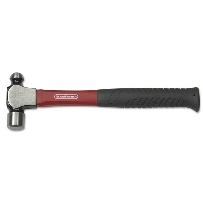 GEARWRENCH 82251 Ball Pein Hammers, Fiberglass Handle, 13.7 in, Alloy Steel 16 oz Head