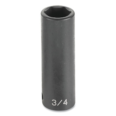 Grey Pneumatic 2027MD Impact Socket, 1/2 in Drive Size, 27 mm Socket Size, Hex, 6-point, Deep Length