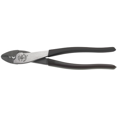 Klein Tools 1006 Crimper/Cutter, 9.75 in L, 10 AWG to 22 AWG Non-Insulated Terminals, Black Plastic-Dipped Handle