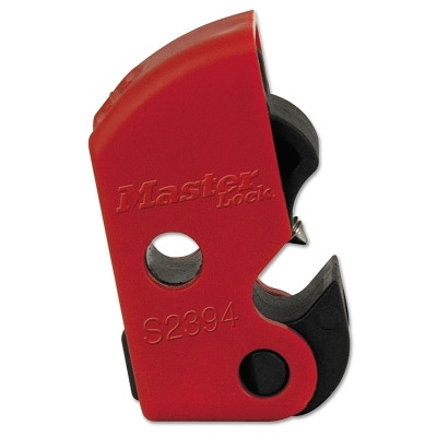 Master Lock S2394 Universal Miniature Circuit Breaker Lockouts, Tool Free, Red, Black