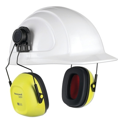 Howard Leight by PIP 1035127VS VeriShield 100 Series Passive Earmuffs, 27 dB, Hi-Viz Yellow, Hard Hat, VS130HHV