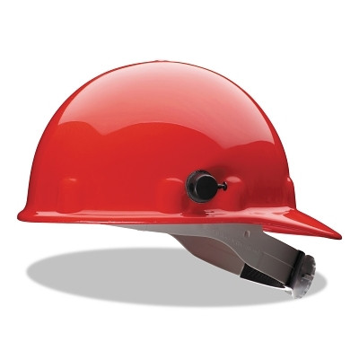 Fibre-Metal by PIP E2QRW15A000 SuperEight E2 Series Hard Cap, 8-point Ratchet, Quick-Lok Blocks, Red