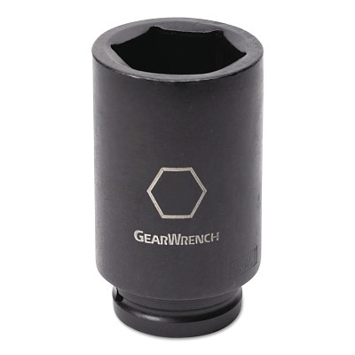 GEARWRENCH 84876 Impact Socket, 3/4 in Drive Size, 1-9/16 in Opening Size, 6-point, Deep Length