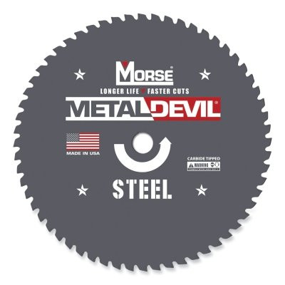 M.K. Morse 102636 Metal Devil Metal-Cutting Circular Saw Blade, 5/8 in KO Arbor, 48 Teeth, 7-1/4 in dia Blade, Steel, TCG