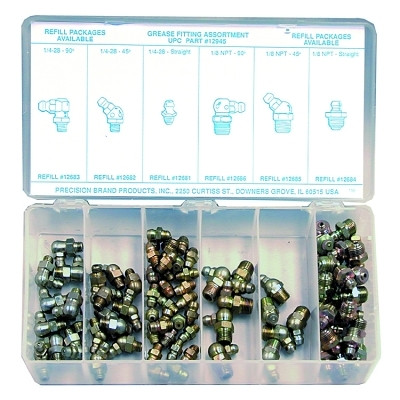 Precision Brand 12945 Precision Brand Grease Fitting Assortment, 95 per set