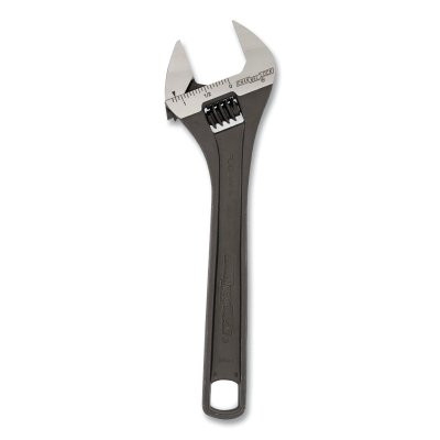 Channellock 808NWBULK Adjustable Wrench, Wide Jaw, 8 in Length, 1.18 in Jaw Capacity, Black Phosphate