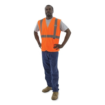 Majestic 75-3204/X2 High Visibility Mesh Vest, 2X-Large, Orange, Velcro Closure