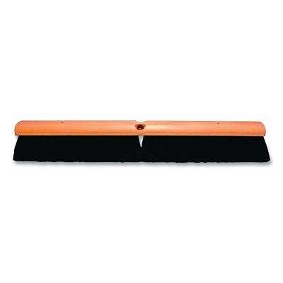 Magnolia Brush 1824LH 100% Selected Black Tampico Push Broom, 2-1/2 in L Trim x 24 in W Brush, Wood, Handle Sold Separately
