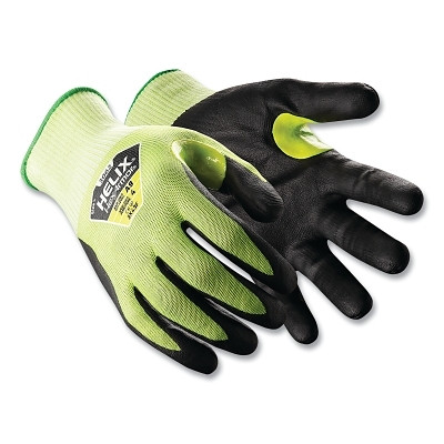 HexArmor 3062-XL (10) Helix 3062 Hi-vis Cut Resistant Gloves, Cut A9, X-Large, Hi-vis Yellow with Black Coating