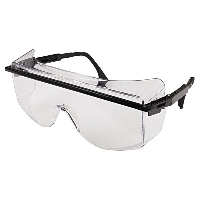 UVEX by PIP S2500C Astrospec OTG 3001 Eyewear, Clear Lens, Anti-Fog, Black Frame