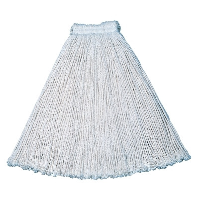 Rubbermaid Commercial FGV11700WH00 Value Pro Cut-End Cotton Wet Mop Head, 20 oz, Cotton, 1 in Headband