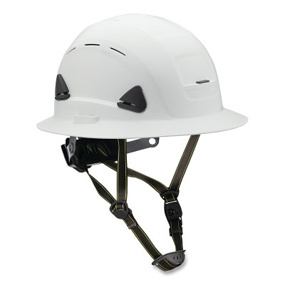Fibre-Metal by PIP CSH13001 Climbing Style Full Brim Safety Helmet, Type II, Class C, Ratchet Suspension, Vented, White