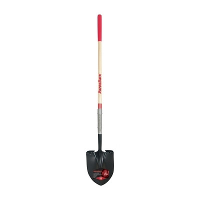 RAZOR-BACK 2593600 Round Point Digging Shovel, 9.5 in W x 12 in L Blade, 48 in North American Hardwood Straight Handle, PowerStep/SuperSocket