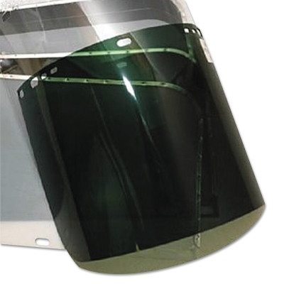 Anchor Brand 4118DG Visor, Dark Green, 11 in L x 8 in H, Unbound, for Fibre-Metal Head Gear/Cap Adaptors