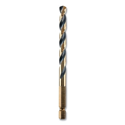 DeWalt DWA5017 Black and Gold Impact Ready Drill Bit, 17/64 in dia, 135 Split Point Tip, 4-1/4 in OAL