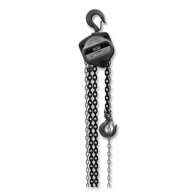 Jet 101931 S90 Series Hand Chain Hoist, 2-ton, 15 ft Lifting H, 1 Fall, 17-1/2 in Head Room, 91-3/5 lb Pull Force