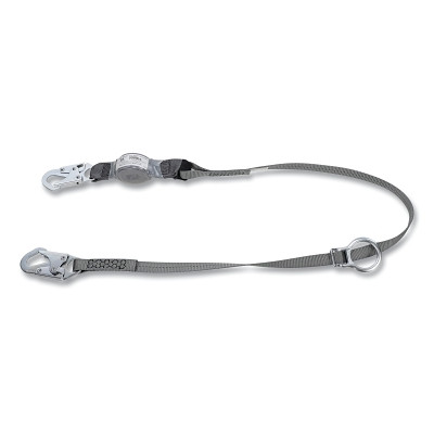 MSA 10193128 V-SERIES Standard Shock Absorbing Lanyard, 6 ft, Single, Small/Small Tie-Back Snaphooks, Web, Fixed, 310 lb