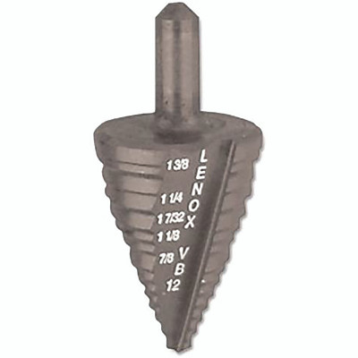 Lenox 30912VB12 Vari-Bit Step Drill Bits, #12, 7/8 in to 1-3/8 in Cutting Diameter, 5 Steps
