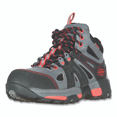 Oliver by PIP OL11113GRY120 Men's Industrial Hikers, 5 in Mid-Hiker, Size 12, Gray/Red
