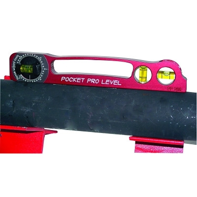 Flange Wizard PP200 Pocket Pro Level, 10 in L, 3 Vials, Anodized Aluminum