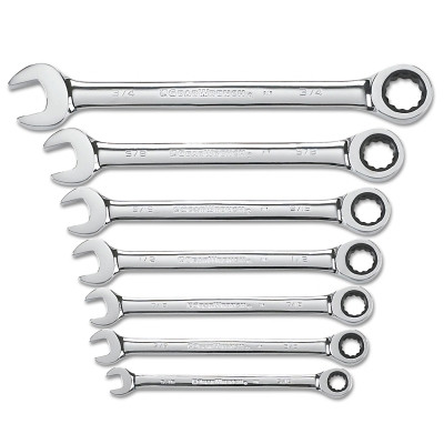 GEARWRENCH 9317 7 Piece Combination Ratcheting Wrench Sets, SAE