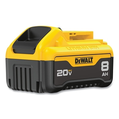 DeWalt DCB208 MAX* Cordless Tool Battery, 20 V, Lithium-ion, 8.0 Ah, 1 EA/EA