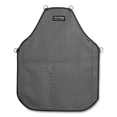 HexArmor AP322 Protective Apron, Double Layer, 24 in W, 30 in L, SuperFabric, Black/Gray