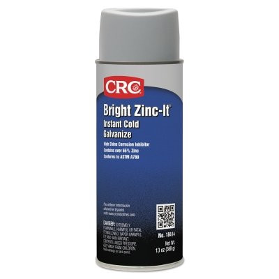 CRC 18414 Bright Zinc-It Instant Cold Galvanize Coating, 16 oz Aerosol Can